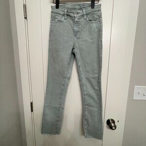 AG Adriano Goldschmied Women’s Stevie Straight High-Rise Slim Jeans -Mint Green